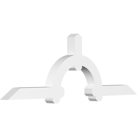 Ekena Millwork Ericson Architectural Grade PVC Gable Bracket, 72"W x 24"H x 4"D x 4"F, 8/12 Pitch GBP072X24X0404ERI00